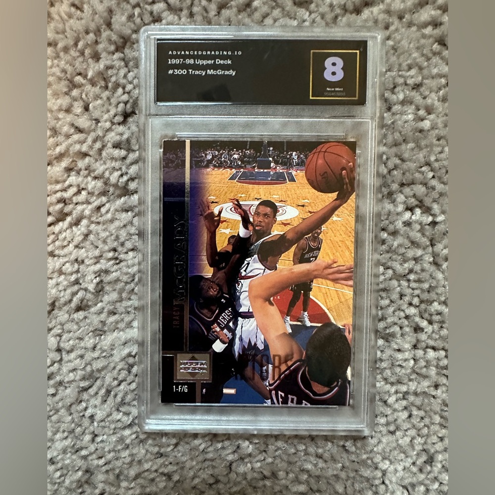 1997-98 Upper Deck Tracy McGrady Toronto Raptors Rookie Card Grade 8